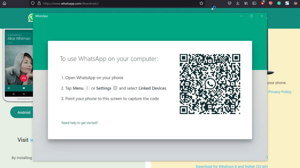 Scan WhatsApp QR code