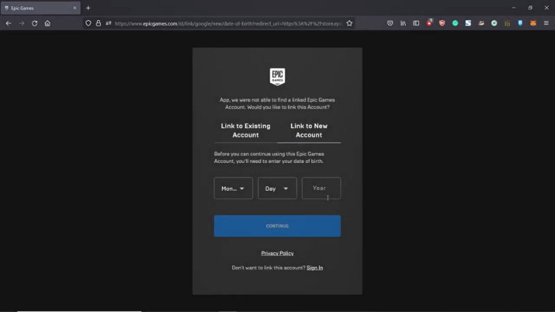 3.2-Link Epic Games account