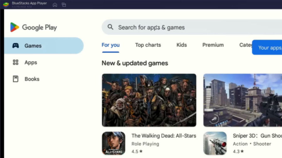 Browse Play Store Game Session