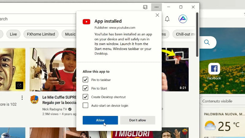 configure YouTube launch