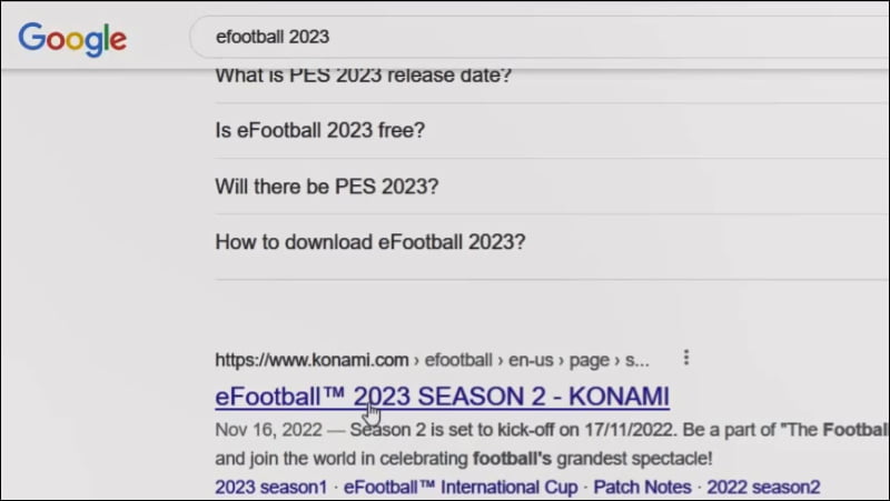 eFootball 2023 visit website