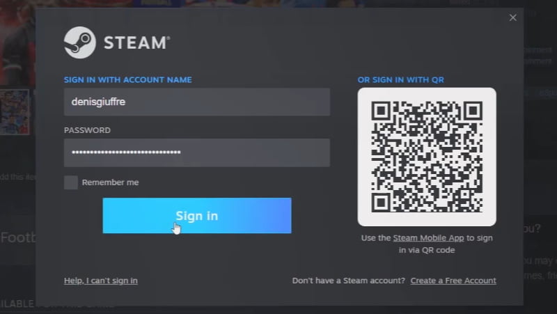 eFootball 2023 sign in Steam