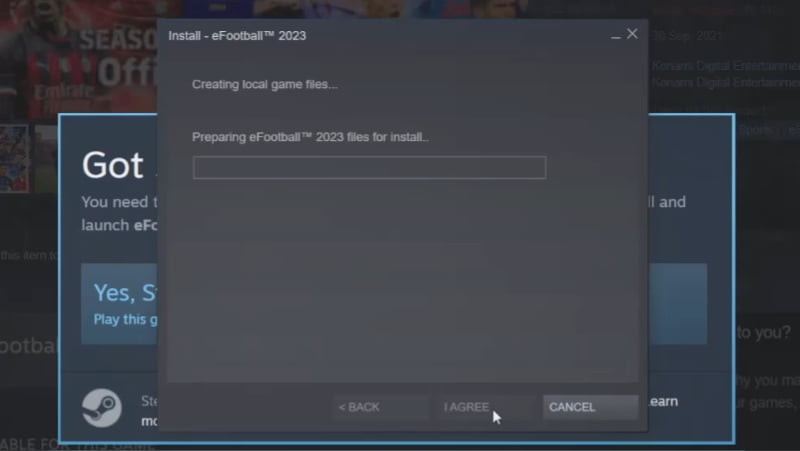 eFootball 2023 local files preparation