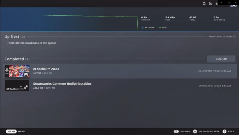 eFootball 2023 go to Steam game page