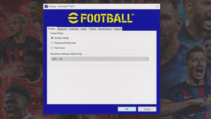 eFootball 2023 display setting