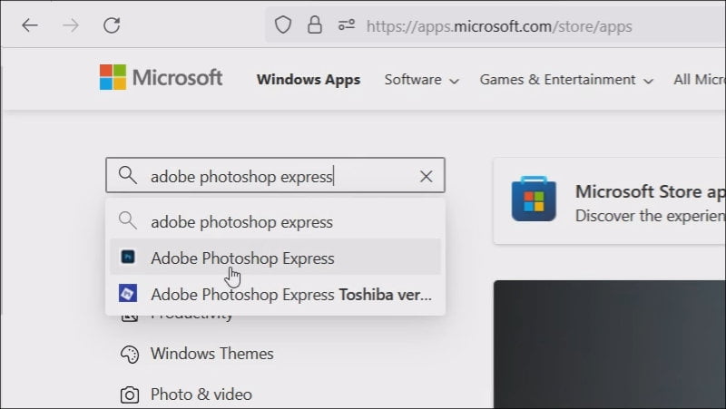 1.2-Free Photoshop Express Search on Microsoft Store