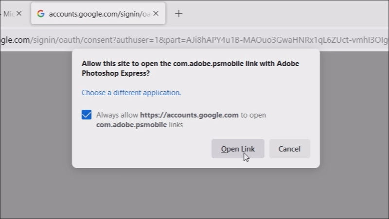 4.2-Allow Google to open Adobe Photoshop Express
