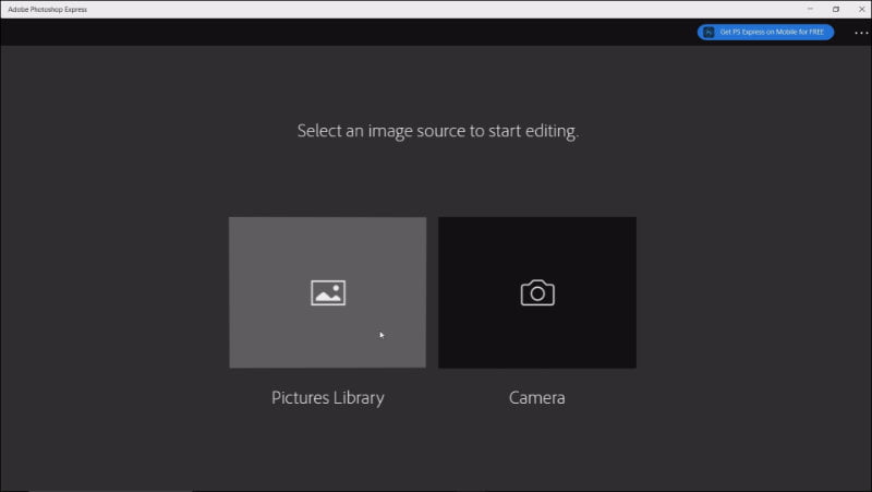 5.1-Enjoy Free Photoshop Express App - Select image