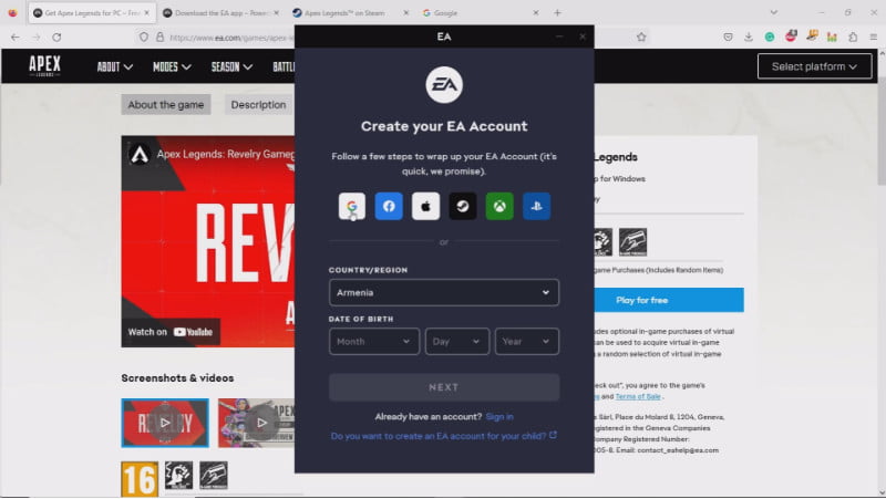 3.2-Register on EA
