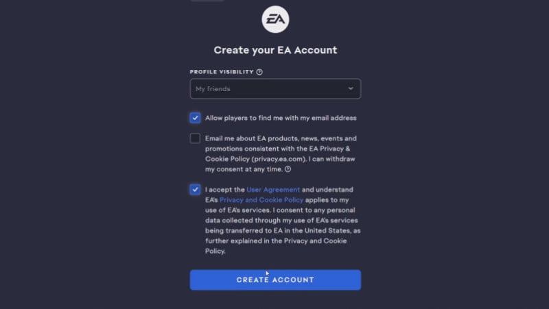 3.5-Create EA account