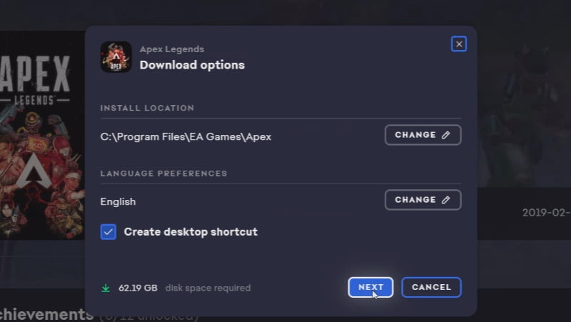 5.2-Apex Legends Download options