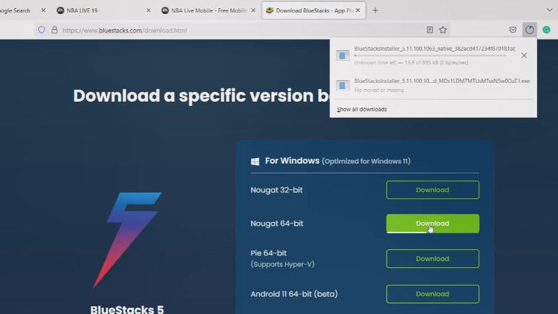 1.2-Download BlueStacks 5