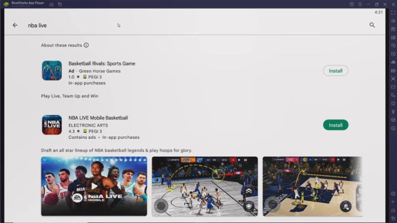2.2-Search for NBA Live