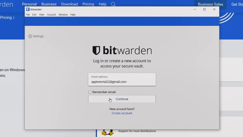 Log In to the Bitwarden App