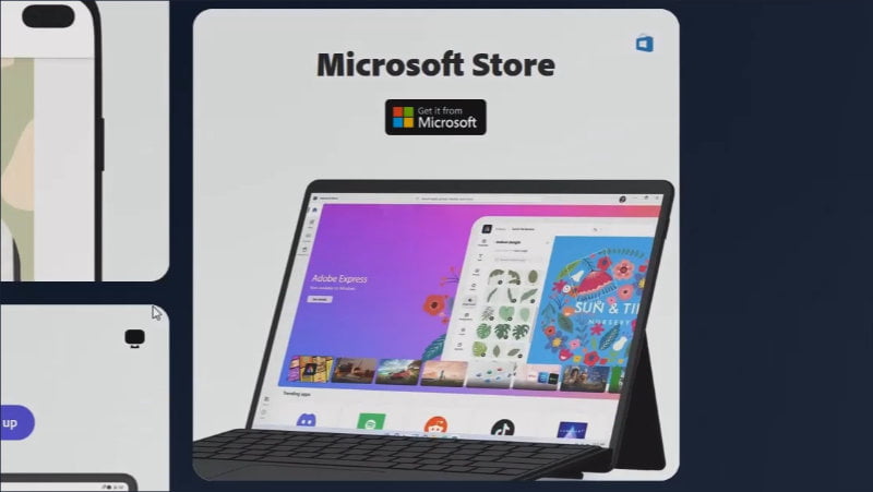 Click Microsoft Store box