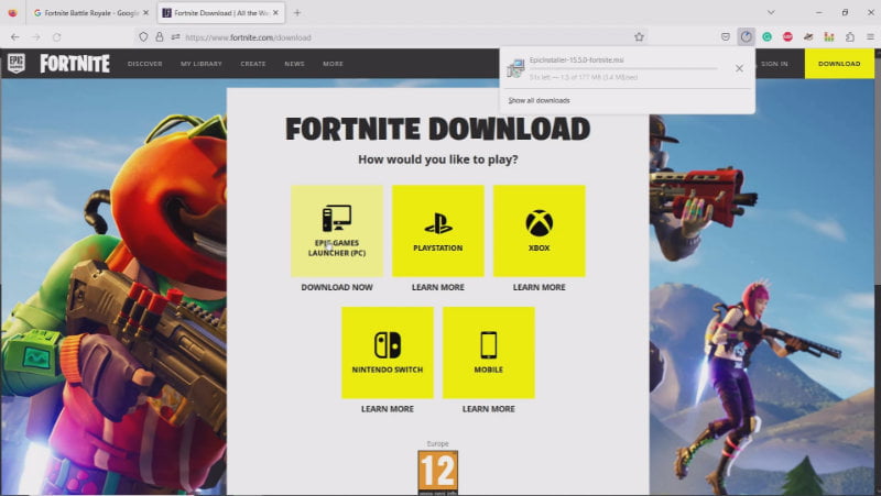 2.2 Download Epic Games Launcher