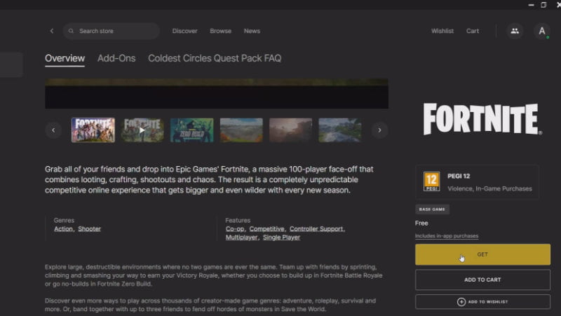 4.1 Get Fortnite game
