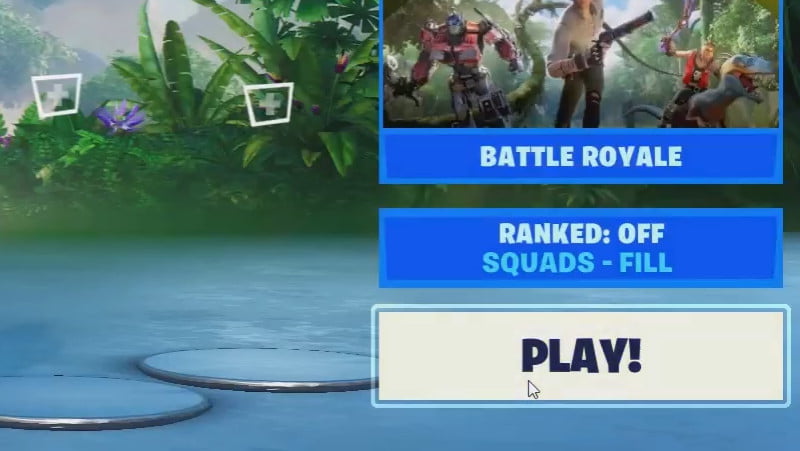 6.3 Play to start Fortnite game