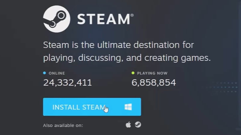 2.2 Get Steam for Windows