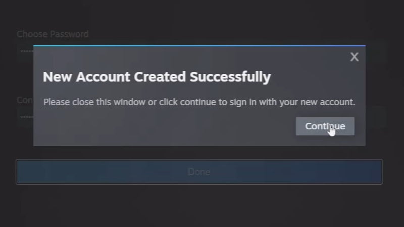 3.10 Steam account created