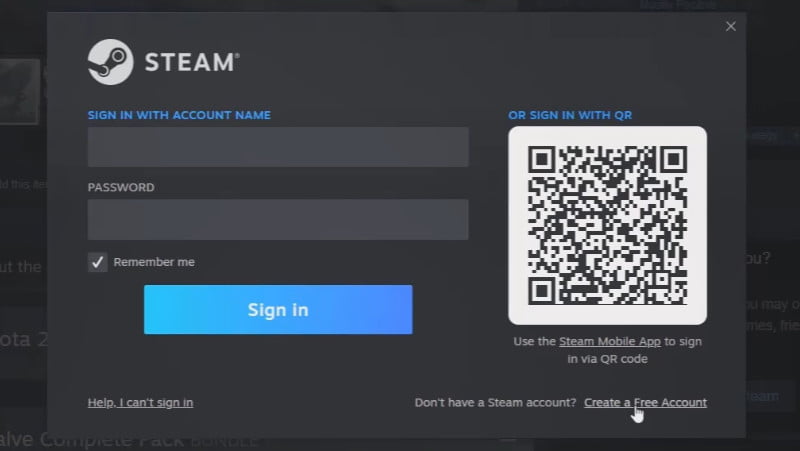 3.2 Create a Free Steam Account