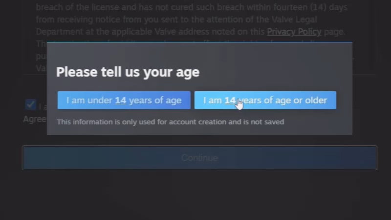 3.6 Confirm your age