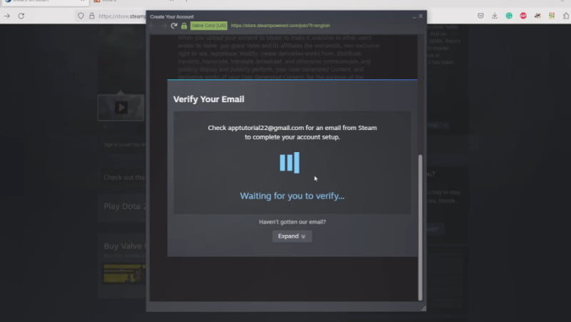 3.7 Wait for verification email