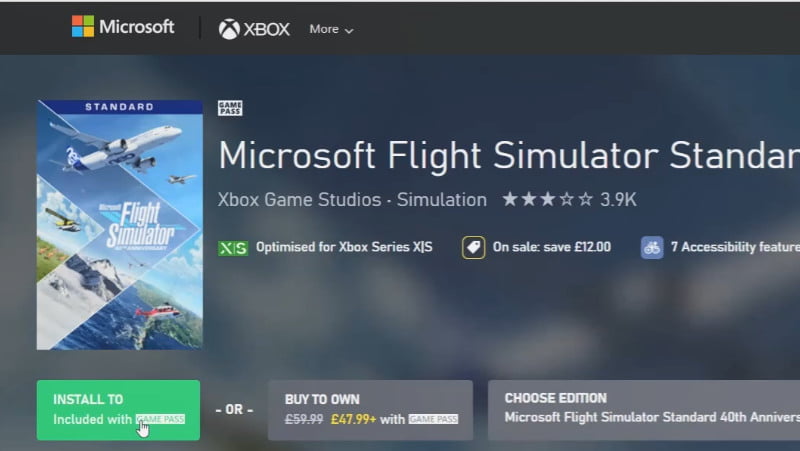 a) Click INSTALL TO on the left