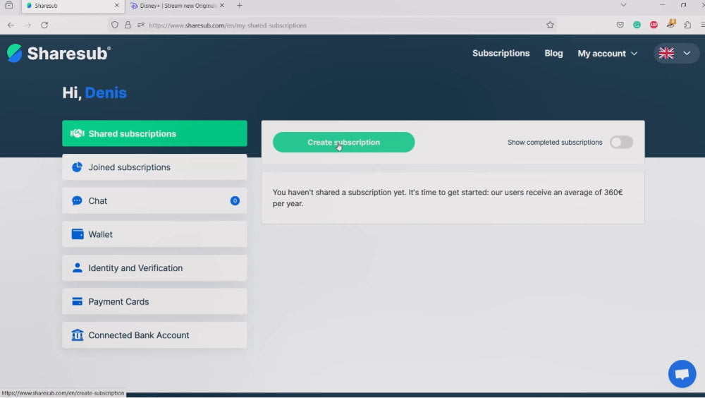 3.1-Click Create Subscription