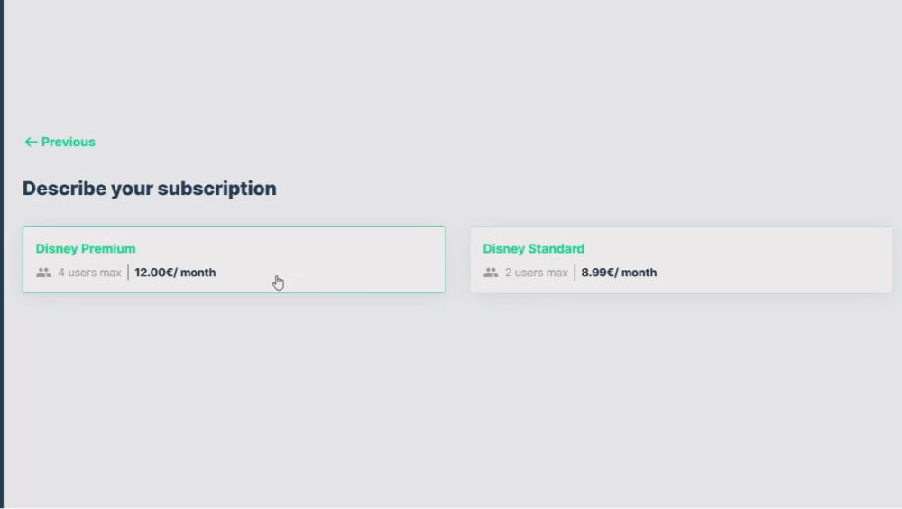 3.5-Select Subscription type