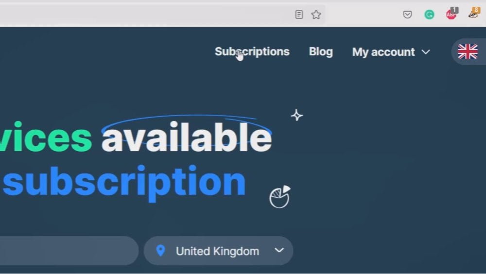 4.1-Click Subscriptions menu item