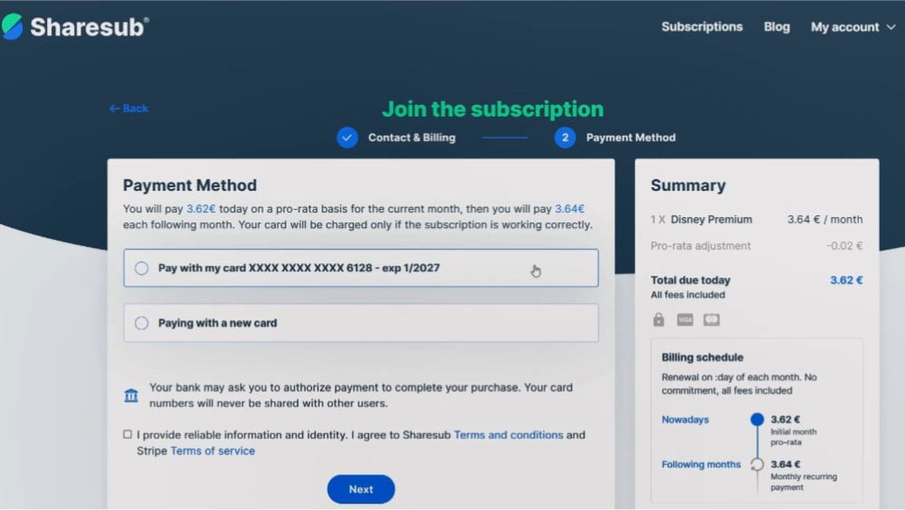 4.6-Pay for Subscription